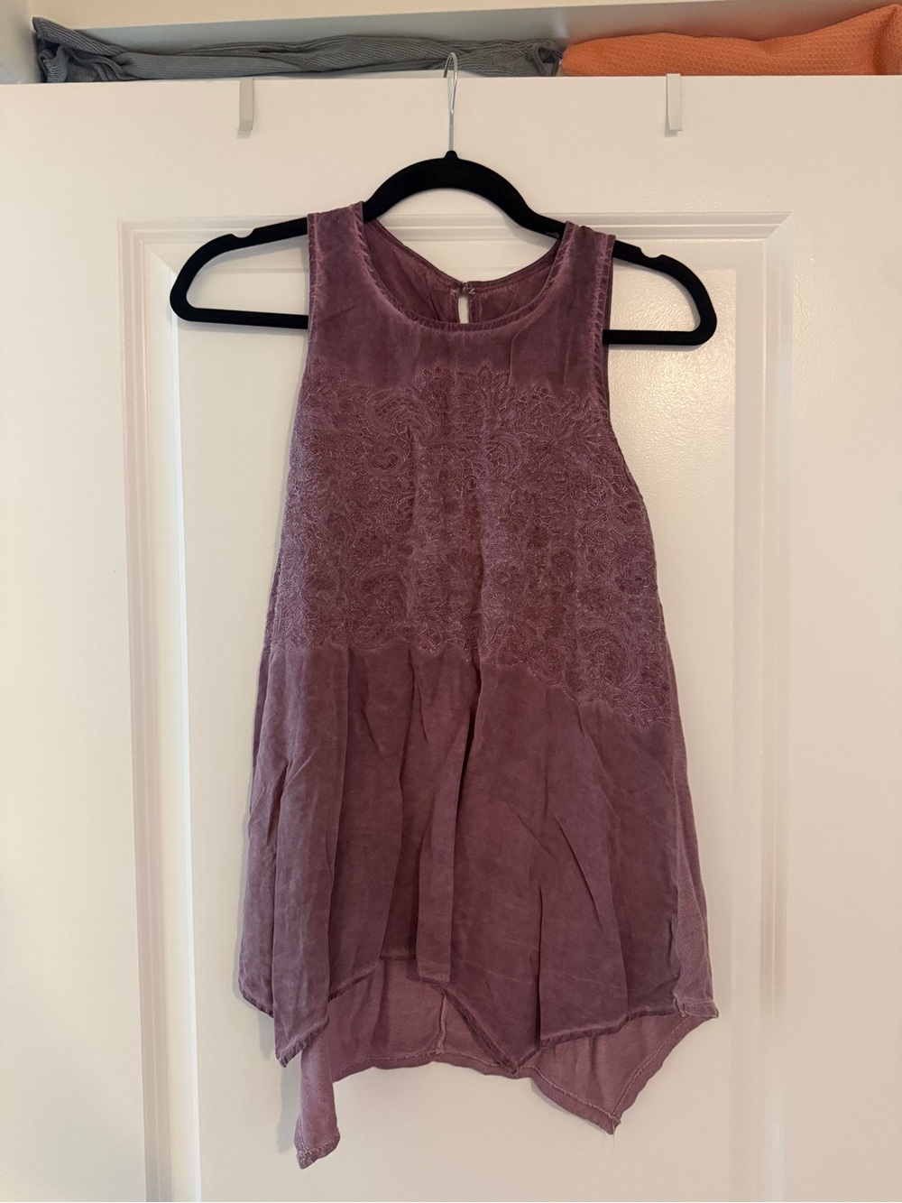 Knox Rose Mauve Lace-Detail Tank Top
